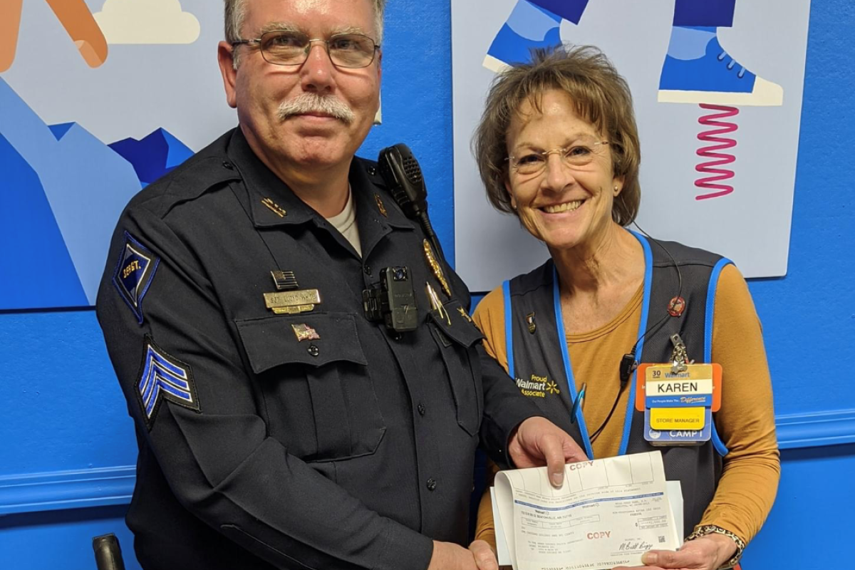 Grant from Walmart to help purchase outer carry vest for Officers.