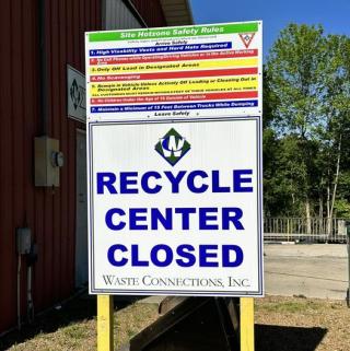Recycling Center Closed