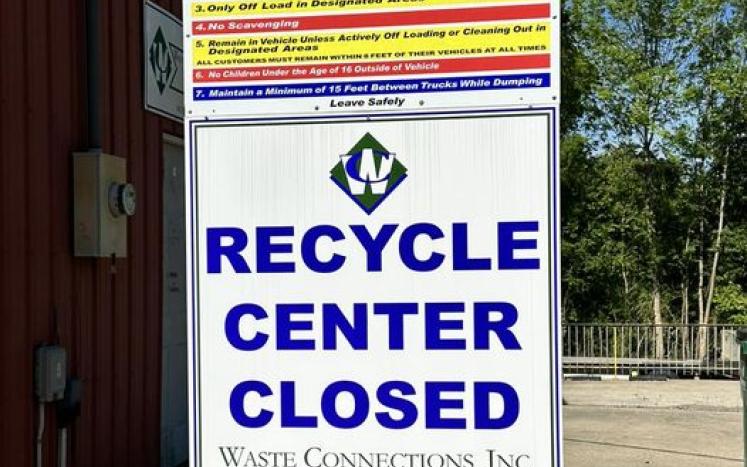 Recycling Center Closed